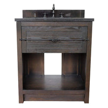 Load image into Gallery viewer, Bellaterra Home Vanity BellaTerra Home 31&quot; Single vanity in Brown Ash finish with Black Galaxy topand Rectangle Sink 400101-BA-BGR