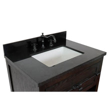 Load image into Gallery viewer, Bellaterra Home Vanity BellaTerra Home 31&quot; Single vanity in Brown Ash finish with Black Galaxy topand Rectangle Sink 400101-BA-BGR