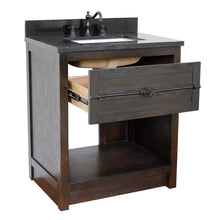Load image into Gallery viewer, Bellaterra Home Vanity BellaTerra Home 31&quot; Single vanity in Brown Ash finish with Black Galaxy topand Rectangle Sink 400101-BA-BGR