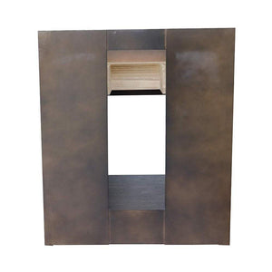Bellaterra Home Vanity BellaTerra Home 31" Single vanity in Brown Ash finish with Black Galaxy topand Rectangle Sink 400101-BA-BGR