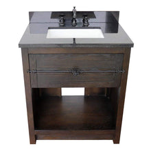 Load image into Gallery viewer, Bellaterra Home Vanity BellaTerra Home 31&quot; Single vanity in Brown Ash finish with Black Galaxy topand Rectangle Sink 400101-BA-BGR