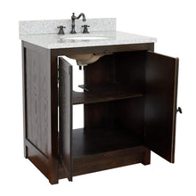 Load image into Gallery viewer, Bellaterra Home Vanity BellaTerra Home 31&quot; Single vanity in Brown Ash Finish with Gray Granite Top and Oval Sink 400100-BA-BGRD
