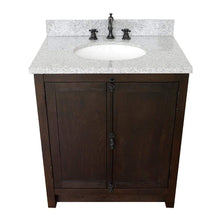 Load image into Gallery viewer, Bellaterra Home Vanity BellaTerra Home 31&quot; Single vanity in Brown Ash Finish with Gray Granite Top and Oval Sink 400100-BA-BGRD