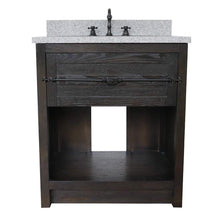 Load image into Gallery viewer, Bellaterra Home Vanity BellaTerra Home 31&quot; Single vanity in Brown Ash finish with Gray granite top and Oval Sink 400101-BA-GYO