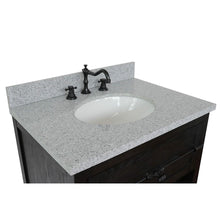 Load image into Gallery viewer, Bellaterra Home Vanity BellaTerra Home 31&quot; Single vanity in Brown Ash finish with Gray granite top and Oval Sink 400101-BA-GYO