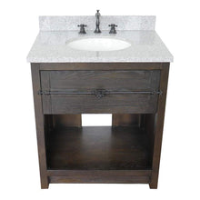 Load image into Gallery viewer, Bellaterra Home Vanity BellaTerra Home 31&quot; Single vanity in Brown Ash finish with Gray granite top and Oval Sink 400101-BA-GYO