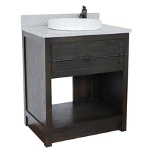 Load image into Gallery viewer, Bellaterra Home Vanity BellaTerra Home 31&quot; Single vanity in Brown Ash finish with Gray granite top and Round Sink 400101-BA-GYRD