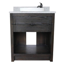 Load image into Gallery viewer, Bellaterra Home Vanity BellaTerra Home 31&quot; Single vanity in Brown Ash finish with Gray granite top and Round Sink 400101-BA-GYRD