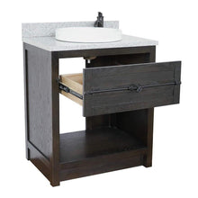 Load image into Gallery viewer, Bellaterra Home Vanity BellaTerra Home 31&quot; Single vanity in Brown Ash finish with Gray granite top and Round Sink 400101-BA-GYRD