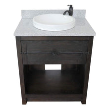 Load image into Gallery viewer, Bellaterra Home Vanity BellaTerra Home 31&quot; Single vanity in Brown Ash finish with Gray granite top and Round Sink 400101-BA-GYRD