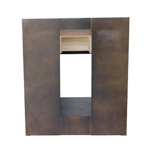 Bellaterra Home Vanity BellaTerra Home 31" Single vanity in Brown Ash finish with White Carrara top and Oval Sink 400101-BA-WMO