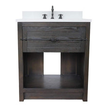Load image into Gallery viewer, Bellaterra Home Vanity BellaTerra Home 31&quot; Single vanity in Brown Ash finish with White Quartz top and Oval Sink  400101-BA-WEO