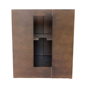 Bellaterra Home Vanity BellaTerra Home 31" Single vanity in Brown Ash Finish with White Quartz Top and Rectangle Sink 400100-BA-WER