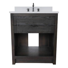 Load image into Gallery viewer, Bellaterra Home Vanity BellaTerra Home 31&quot; Single vanity in Brown Ash finish with White Quartz top and Rectangle Sink 400101-BA-WER