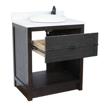 Load image into Gallery viewer, Bellaterra Home Vanity BellaTerra Home 31&quot; Single vanity in Brown Ash finish with White Quartz top and Round Sink 400101-BA-WERD