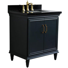 Load image into Gallery viewer, Bellaterra Home Vanity BellaTerra Home 31&quot; Single vanity in Dark Gray finish with Black galaxy and rectangle sink 400800-31-DG-BGR