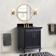 Load image into Gallery viewer, Bellaterra Home Vanity BellaTerra Home 31&quot; Single vanity in Dark Gray finish with Black galaxy and rectangle sink 400800-31-DG-BGR