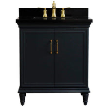 Load image into Gallery viewer, Bellaterra Home Vanity BellaTerra Home 31&quot; Single vanity in Dark Gray finish with Black galaxy and rectangle sink 400800-31-DG-BGR