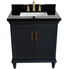 Load image into Gallery viewer, Bellaterra Home Vanity BellaTerra Home 31&quot; Single vanity in Dark Gray finish with Black galaxy and rectangle sink 400800-31-DG-BGR