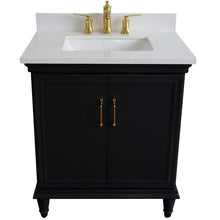 Load image into Gallery viewer, Bellaterra Home Vanity BellaTerra Home 31&quot; Single vanity in Dark Gray finish with White quartz and rectangle sink 400800-31-DG-WER