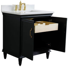 Load image into Gallery viewer, Bellaterra Home Vanity BellaTerra Home 31&quot; Single vanity in Dark Gray finish with White quartz and rectangle sink 400800-31-DG-WER