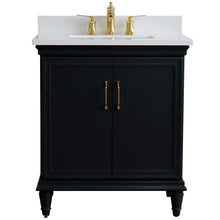 Load image into Gallery viewer, Bellaterra Home Vanity BellaTerra Home 31&quot; Single vanity in Dark Gray finish with White quartz and rectangle sink 400800-31-DG-WER