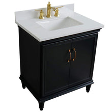 Load image into Gallery viewer, Bellaterra Home Vanity BellaTerra Home 31&quot; Single vanity in Dark Gray finish with White quartz and rectangle sink 400800-31-DG-WER