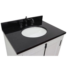 Load image into Gallery viewer, Bellaterra Home Vanity BellaTerra Home 31&quot; Single vanity in Glacier Ash Finish with Black Galaxy Top and Oval Sink 400100-GA-BGO