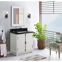 Load image into Gallery viewer, Bellaterra Home Vanity BellaTerra Home 31&quot; Single vanity in Glacier Ash Finish with Black Galaxy Top and Rectangle Sink 400100-GA-BGR