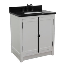 Load image into Gallery viewer, Bellaterra Home Vanity BellaTerra Home 31&quot; Single vanity in Glacier Ash Finish with Black Galaxy Top and Rectangle Sink 400100-GA-BGR