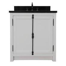 Load image into Gallery viewer, Bellaterra Home Vanity BellaTerra Home 31&quot; Single vanity in Glacier Ash Finish with Black Galaxy Top and Rectangle Sink 400100-GA-BGR