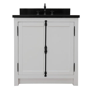 Bellaterra Home Vanity BellaTerra Home 31" Single vanity in Glacier Ash Finish with Black Galaxy Top and Rectangle Sink 400100-GA-BGR