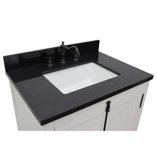 Load image into Gallery viewer, Bellaterra Home Vanity BellaTerra Home 31&quot; Single vanity in Glacier Ash Finish with Black Galaxy Top and Rectangle Sink 400100-GA-BGR