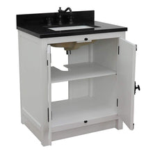 Load image into Gallery viewer, Bellaterra Home Vanity BellaTerra Home 31&quot; Single vanity in Glacier Ash Finish with Black Galaxy Top and Rectangle Sink 400100-GA-BGR