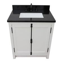 Load image into Gallery viewer, Bellaterra Home Vanity BellaTerra Home 31&quot; Single vanity in Glacier Ash Finish with Black Galaxy Top and Rectangle Sink 400100-GA-BGR
