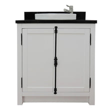 Load image into Gallery viewer, Bellaterra Home Vanity BellaTerra Home 31&quot; Single vanity in Glacier Ash Finish with Black Galaxy Top and Round Sink 400100-GA-BGRD