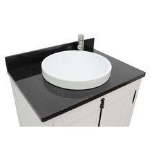 Load image into Gallery viewer, Bellaterra Home Vanity BellaTerra Home 31&quot; Single vanity in Glacier Ash Finish with Black Galaxy Top and Round Sink 400100-GA-BGRD