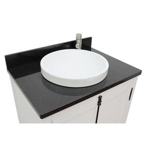 Bellaterra Home Vanity BellaTerra Home 31" Single vanity in Glacier Ash Finish with Black Galaxy Top and Round Sink 400100-GA-BGRD