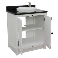 Load image into Gallery viewer, Bellaterra Home Vanity BellaTerra Home 31&quot; Single vanity in Glacier Ash Finish with Black Galaxy Top and Round Sink 400100-GA-BGRD