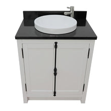 Load image into Gallery viewer, Bellaterra Home Vanity BellaTerra Home 31&quot; Single vanity in Glacier Ash Finish with Black Galaxy Top and Round Sink 400100-GA-BGRD
