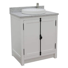 Load image into Gallery viewer, Bellaterra Home Vanity BellaTerra Home 31&quot; Single vanity in Glacier Ash Finish with Gray Granite Top and Round Sink 400100-GA-GYRD