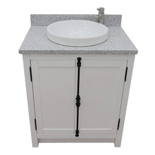 Load image into Gallery viewer, Bellaterra Home Vanity BellaTerra Home 31&quot; Single vanity in Glacier Ash Finish with Gray Granite Top and Round Sink 400100-GA-GYRD
