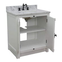 Load image into Gallery viewer, Bellaterra Home Vanity BellaTerra Home 31&quot; Single vanity in Glacier Ash finish with White Carrara top and Oval Sink 400100-GA-WMO