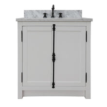 Load image into Gallery viewer, Bellaterra Home Vanity BellaTerra Home 31&quot; Single vanity in Glacier Ash finish with White Carrara top and Rectangle Sink 400100-GA-WMR