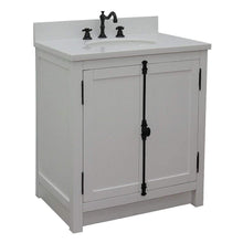 Load image into Gallery viewer, Bellaterra Home Vanity BellaTerra Home 31&quot; Single vanity in Glacier Ash finish with White Quartz Top and Oval Sink