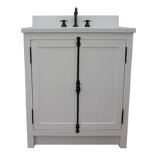 Load image into Gallery viewer, Bellaterra Home Vanity BellaTerra Home 31&quot; Single vanity in Glacier Ash finish with White Quartz Top and Oval Sink