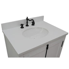 Load image into Gallery viewer, Bellaterra Home Vanity BellaTerra Home 31&quot; Single vanity in Glacier Ash finish with White Quartz Top and Oval Sink