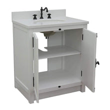 Load image into Gallery viewer, Bellaterra Home Vanity BellaTerra Home 31&quot; Single vanity in Glacier Ash finish with White Quartz Top and Oval Sink