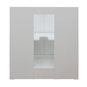 Bellaterra Home Vanity BellaTerra Home 31" Single vanity in Glacier Ash finish with White Quartz Top and Oval Sink