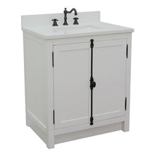 Load image into Gallery viewer, Bellaterra Home Vanity BellaTerra Home 31&quot; Single Vanity in Glacier Ash Finish with White Quartz Top and Rectangle Sink 400100-GA-WER